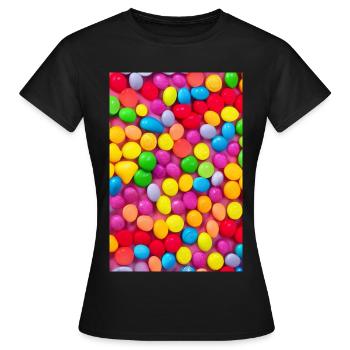 Bonbons - T-shirt Femme - noir - Devant - AI Model Female 172 dark (172cm)