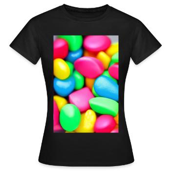 Bonbons - T-shirt Femme - noir - Devant - AI Model Female 172 dark (172cm)