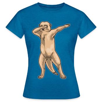 Danse hip hop suricate - T-shirt Femme - bleu saphir antique chiné - Devant - AI Model Female 172 dark (172cm)