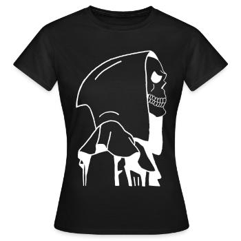Tod im Profil - Frauen T-Shirt - Schwarz - Vorne - AI Model Female 172 dark (172cm)