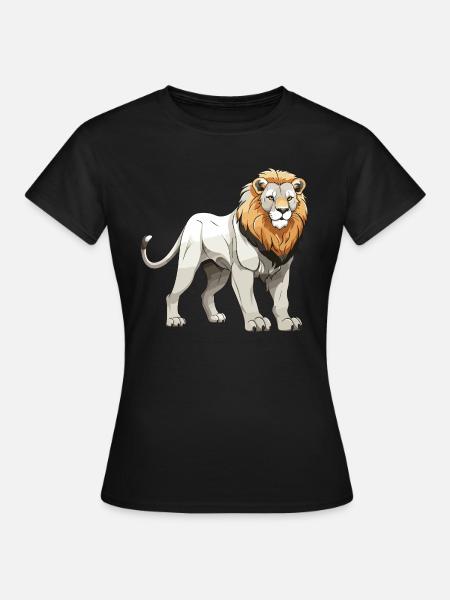 Löwe Tier - Frauen T-Shirt - Schwarz