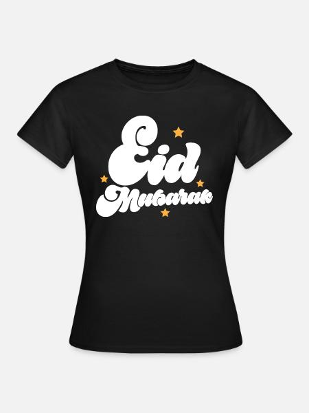 Eid Mubarak - Frauen T-Shirt - Schwarz