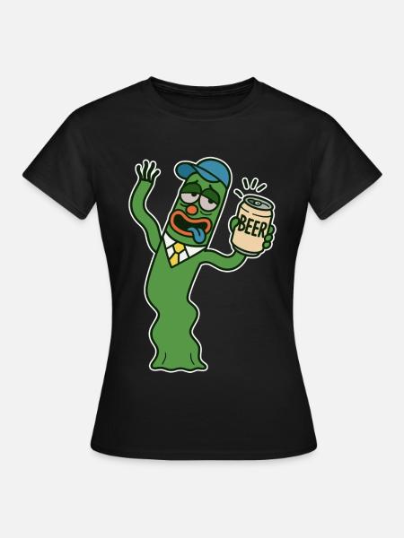 Wabbelwackelarmiger Bierdosenkamerad - Frauen T-Shirt - Schwarz