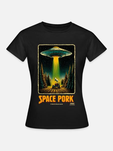 Space Pork - Frauen T-Shirt - Schwarz
