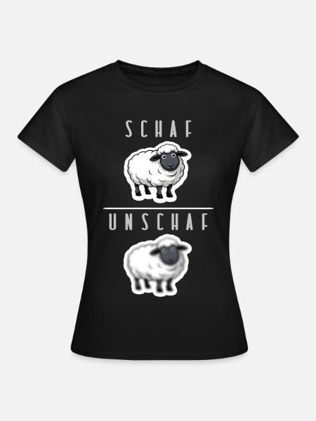 schaf unschaf humor - Frauen T-Shirt - Schwarz