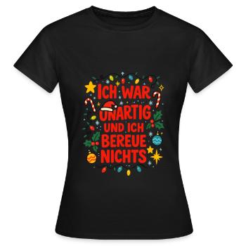 J’ai été vilaine et je n’ai aucun regret - T-shirt Femme - noir - Devant - AI Model Female 172 dark (172cm)