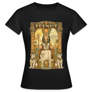 Trône TEFNUT - T-shirt Femme - noir - Devant - AI Model Female 172 dark (172cm)