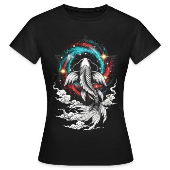 Koi ⭐ céleste - T-shirt Femme - noir - Devant - AI Model Female 172 dark (172cm)
