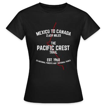 Der PCT Der Pacific Crest Trail - Frauen T-Shirt - Schwarz - Vorne - AI Model Female 172 dark (172cm)