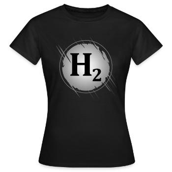 Wasserstoff H2 - Frauen T-Shirt - Schwarz - Vorne - AI Model Female 172 dark (172cm)
