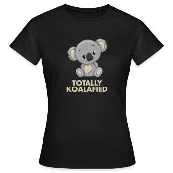 Koala - Totalement Koalafied - T-shirt Femme - noir - Devant - AI Model Female 172 dark (172cm)