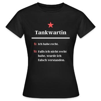 Tankwartin Frauen Tankstelle lustiger Spruch Beruf - Frauen T-Shirt - Schwarz - Vorne - AI Model Female 172 dark (172cm)