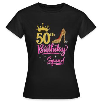 50 ans femmes 50 ans cadeau - T-shirt Femme - noir - Devant - AI Model Female 172 dark (172cm)