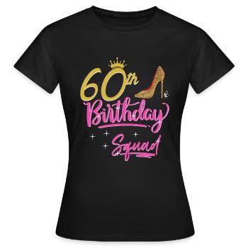 60 ans femmes 60 ans cadeau - T-shirt Femme - noir - Devant - AI Model Female 172 dark (172cm)