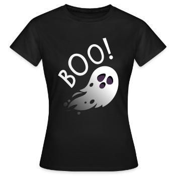 Buh-Geist - Frauen T-Shirt - Schwarz - Vorne - AI Model Female 172 dark (172cm)