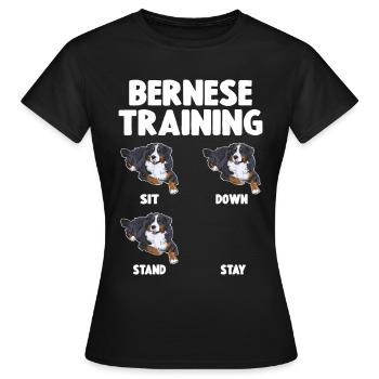 Bouvier Bernois Training Chien - T-shirt Femme - noir - Devant - AI Model Female 172 dark (172cm)