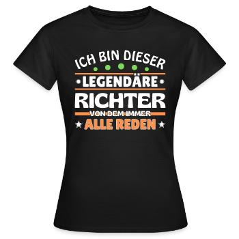 Je suis ce juge légendaire - T-shirt Femme - noir - Devant - AI Model Female 172 dark (172cm)