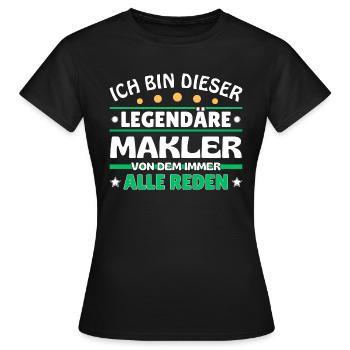 Ich bin dieser legendäre Makler - Frauen T-Shirt - Schwarz - Vorne - AI Model Female 172 dark (172cm)
