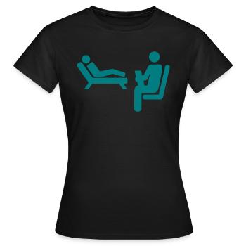 Psychologist - Women's T-Shirt - black - Front - AI Model Female 172 dark (172cm)