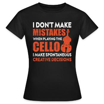 Violoncelle violoncelle - T-shirt Femme - noir - Devant - AI Model Female 172 dark (172cm)