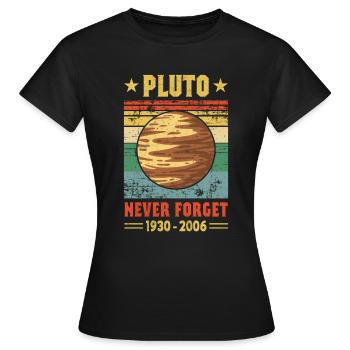 Pluto - Frauen T-Shirt - Schwarz - Vorne - AI Model Female 172 dark (172cm)