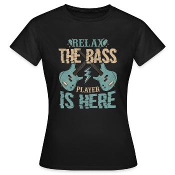 Bass Guitar Bass Guitar Bassist - Women's T-Shirt - black - Front - AI Model Female 172 dark (172cm)