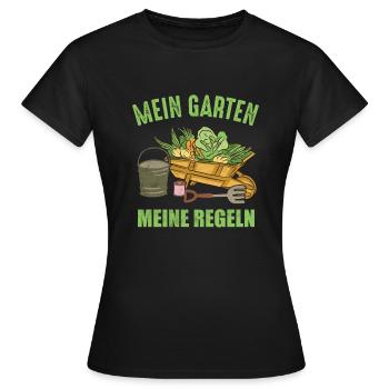 Hobbygärtner Gärtner - Frauen T-Shirt - Schwarz - Vorne - AI Model Female 172 dark (172cm)