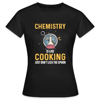 Laboratoire chimique chimiste - T-shirt Femme - noir - Devant - AI Model Female 172 dark (172cm)