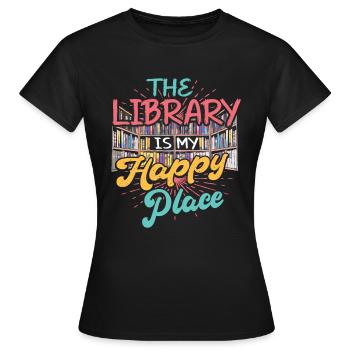 Bücherwurm Bücher - Frauen T-Shirt - Schwarz - Vorne - AI Model Female 172 dark (172cm)