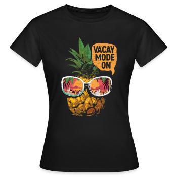 Sommerurlaub Ferien Urlaub - Frauen T-Shirt - Schwarz - Vorne - AI Model Female 172 dark (172cm)