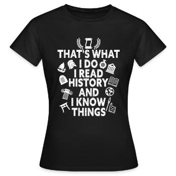 Geschichte Lehrer - Frauen T-Shirt - Schwarz - Vorne - AI Model Female 172 dark (172cm)