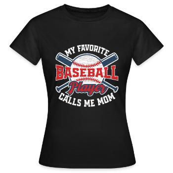 Baseball Mom Mutter Geschenk Baseballspieler - Frauen T-Shirt - Schwarz - Vorne - AI Model Female 172 dark (172cm)
