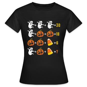Mathelehrer Halloween - Frauen T-Shirt - Schwarz - Vorne - AI Model Female 172 dark (172cm)