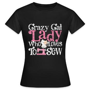 Stricken Geschenkidee Nähen Häkeln - Frauen T-Shirt - Schwarz - Vorne - AI Model Female 172 dark (172cm)