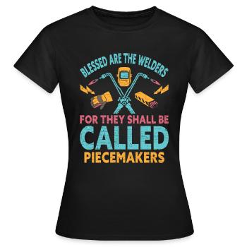 Schweißer Schweißen - Frauen T-Shirt - Schwarz - Vorne - AI Model Female 172 dark (172cm)