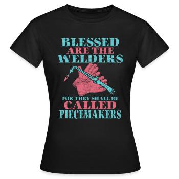 Schweißen Schweißer - Frauen T-Shirt - Schwarz - Vorne - AI Model Female 172 dark (172cm)