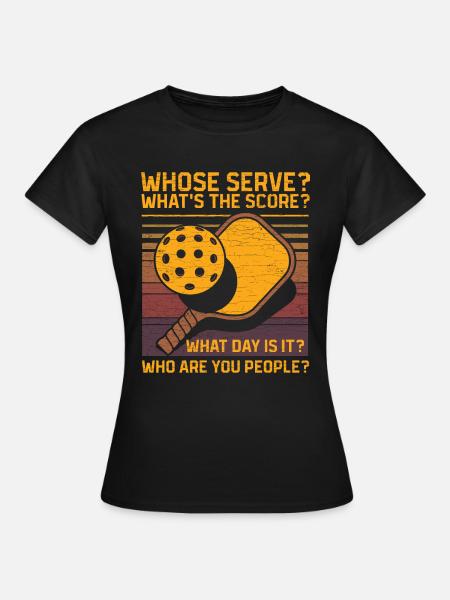 Pickleball Paddleball - Frauen T-Shirt - Schwarz