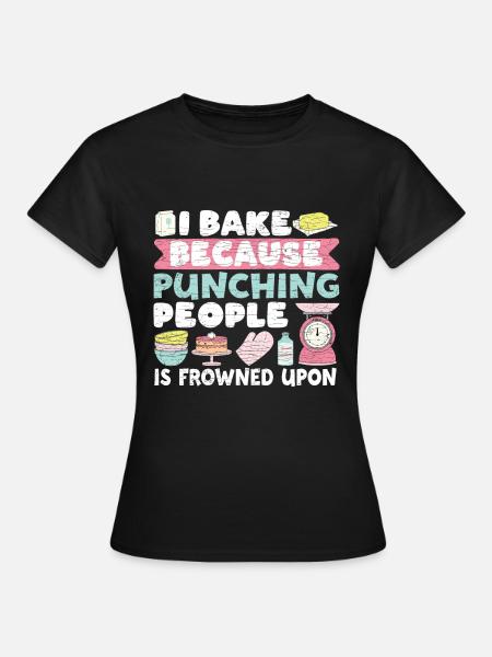 Backen Bäcker - Frauen T-Shirt - Schwarz