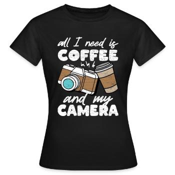 Photograph Photographie - Frauen T-Shirt - Schwarz - Vorne - AI Model Female 172 dark (172cm)