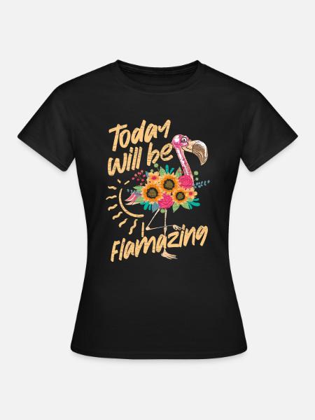 Flamingo Kostüm - Frauen T-Shirt - Schwarz
