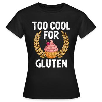 Gluten Glutenfrei - Frauen T-Shirt - Schwarz - Vorne - AI Model Female 172 dark (172cm)