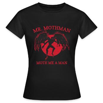 Mothman Kryptozoologie - Frauen T-Shirt - Schwarz - Vorne - AI Model Female 172 dark (172cm)