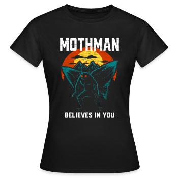 Mothman Kryptozoologie - Frauen T-Shirt - Schwarz - Vorne - AI Model Female 172 dark (172cm)