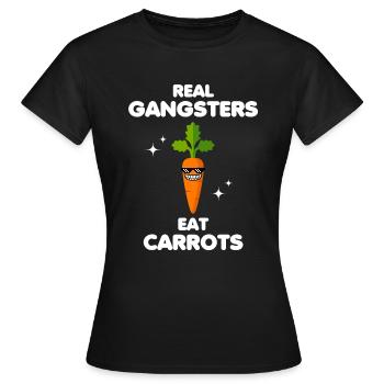 Les vrais gangsters mangent des carottes Glacière Carotte Spuch - T-shirt Femme - noir - Devant - AI Model Female 172 dark (172cm)