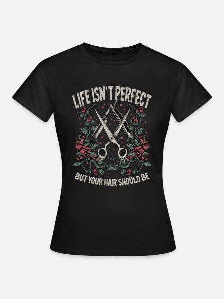 Friseur Barber Friseuse Friseurin - Frauen T-Shirt - Schwarz