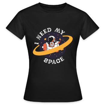 Astronaut Raumfahrt Weltall - Frauen T-Shirt - Schwarz - Vorne - AI Model Female 172 dark (172cm)