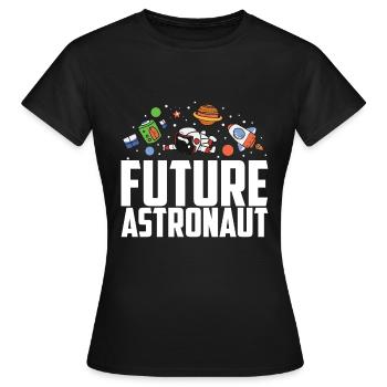 Astronaut Kinder Raumfahrt - Frauen T-Shirt - Schwarz - Vorne - AI Model Female 172 dark (172cm)
