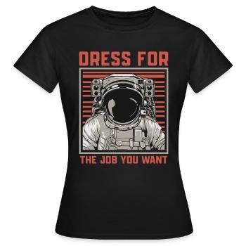 Astronaut Raumfahrt Geschenk - Frauen T-Shirt - Schwarz - Vorne - AI Model Female 172 dark (172cm)