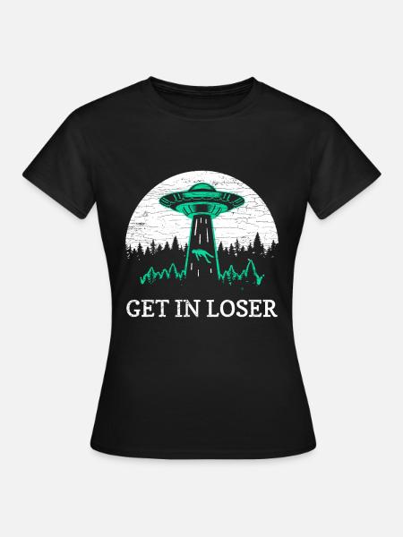 Ufo Alien - Frauen T-Shirt - Schwarz
