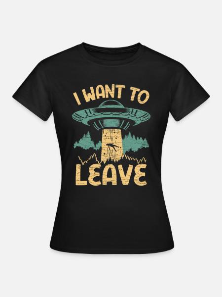 Alien Abduction Ufo Geschenk - Frauen T-Shirt - Schwarz